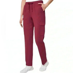Mondetta Cargo Pocket Straight Leg Pant S Tibetan Red Casual Functional NWT